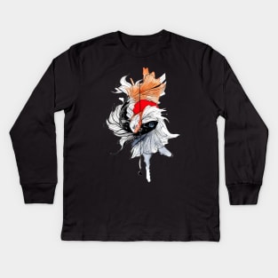 Betta Inktober Kids Long Sleeve T-Shirt